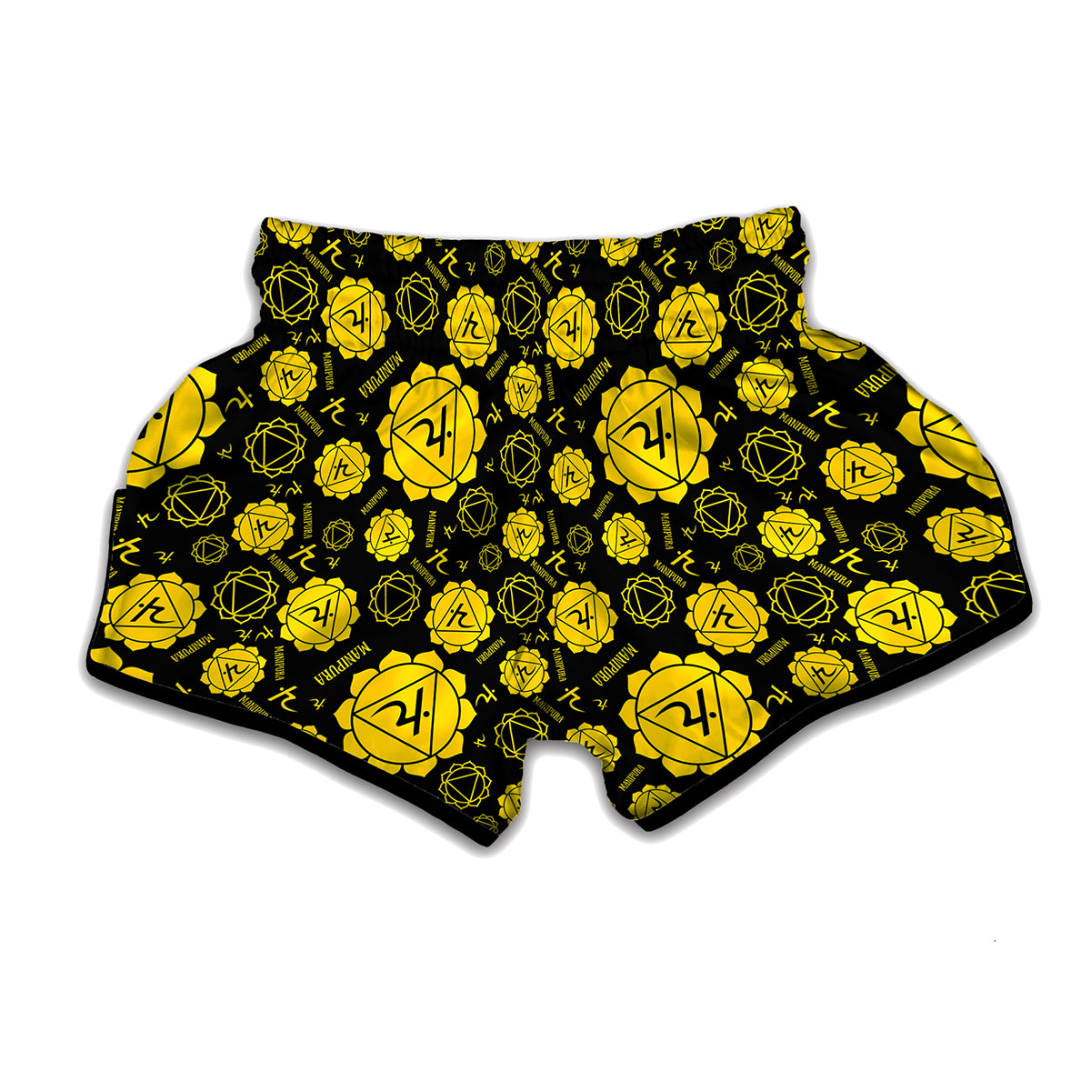 Manipura Chakra Pattern Print Muay Thai Boxing Shorts