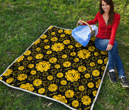 Manipura Chakra Pattern Print Quilt