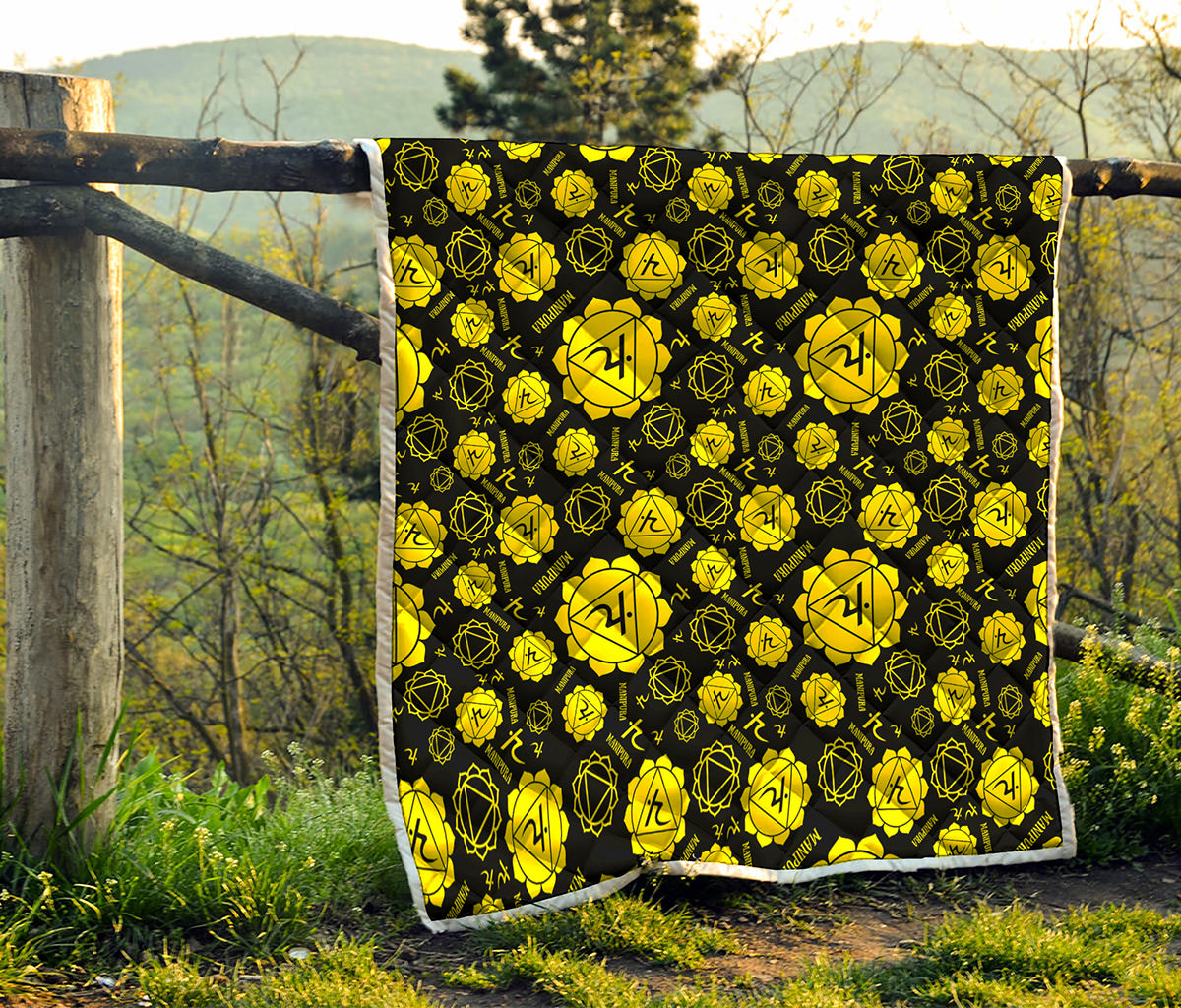 Manipura Chakra Pattern Print Quilt