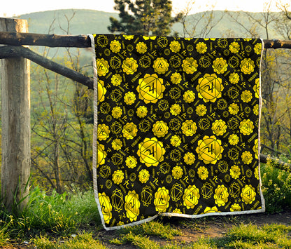 Manipura Chakra Pattern Print Quilt
