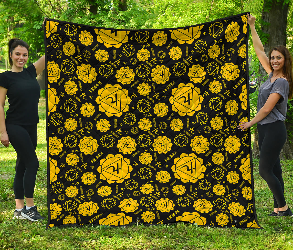 Manipura Chakra Pattern Print Quilt