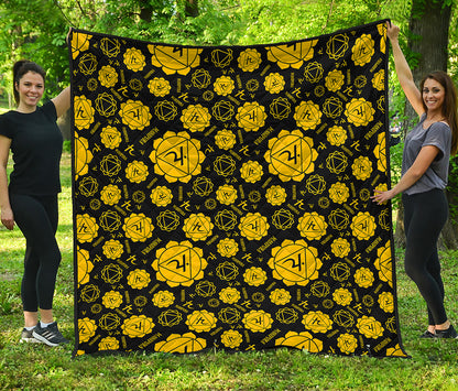 Manipura Chakra Pattern Print Quilt
