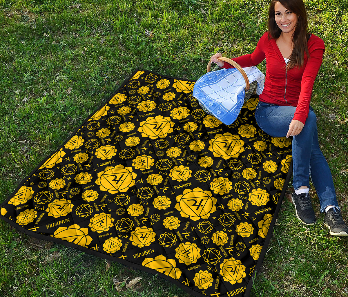 Manipura Chakra Pattern Print Quilt