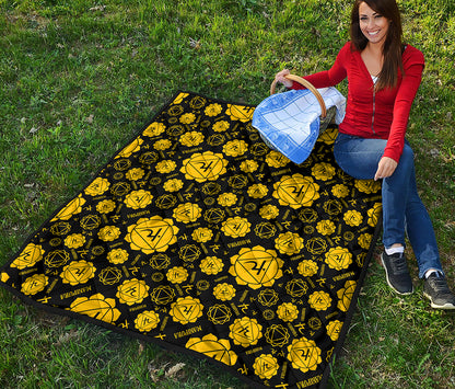 Manipura Chakra Pattern Print Quilt