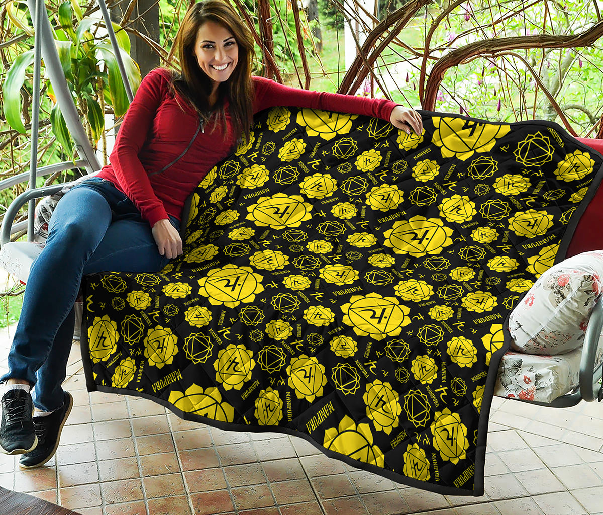 Manipura Chakra Pattern Print Quilt