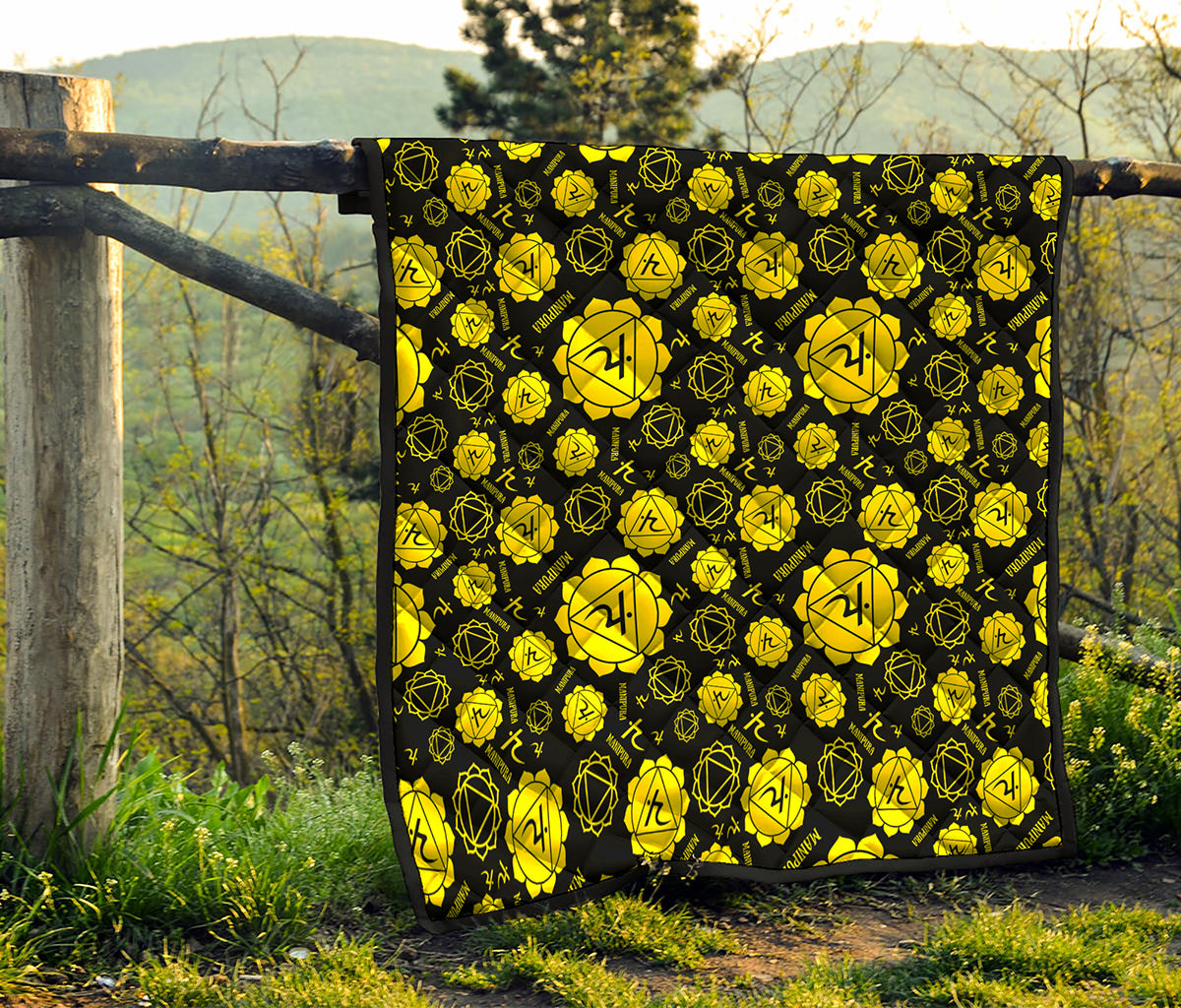 Manipura Chakra Pattern Print Quilt