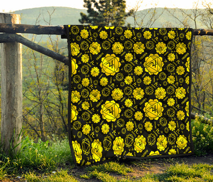 Manipura Chakra Pattern Print Quilt