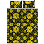 Manipura Chakra Pattern Print Quilt Bed Set