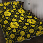 Manipura Chakra Pattern Print Quilt Bed Set