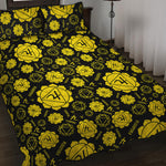 Manipura Chakra Pattern Print Quilt Bed Set