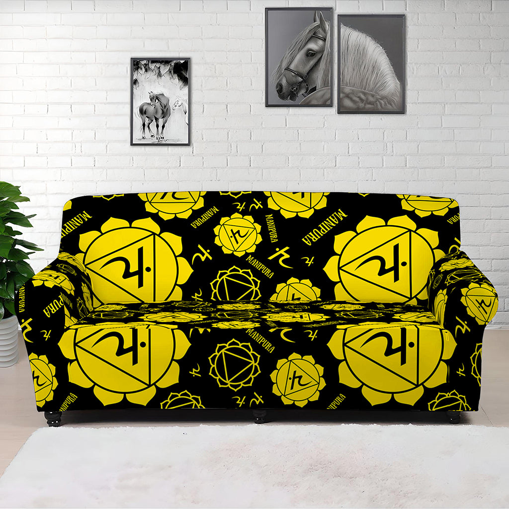 Manipura Chakra Pattern Print Sofa Cover