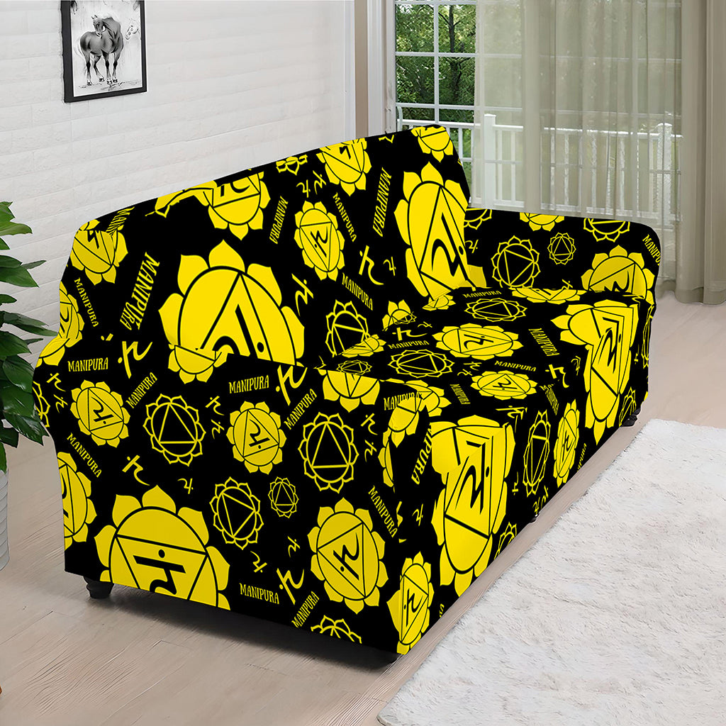Manipura Chakra Pattern Print Sofa Cover