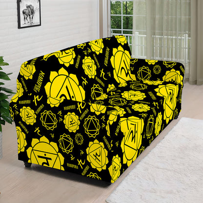 Manipura Chakra Pattern Print Sofa Cover