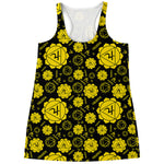 Manipura Chakra Pattern Print Women's Racerback Tank Top