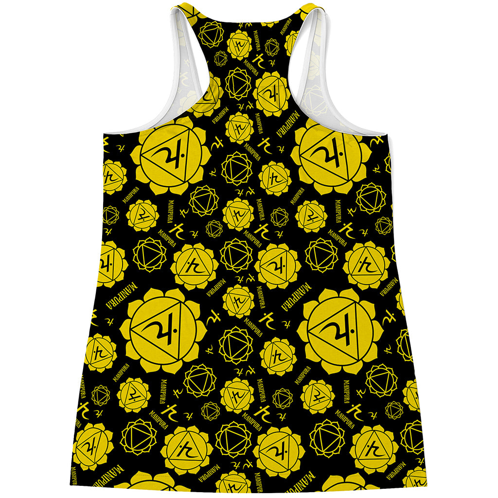 Manipura Chakra Pattern Print Women's Racerback Tank Top