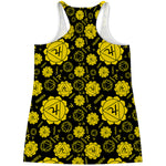 Manipura Chakra Pattern Print Women's Racerback Tank Top