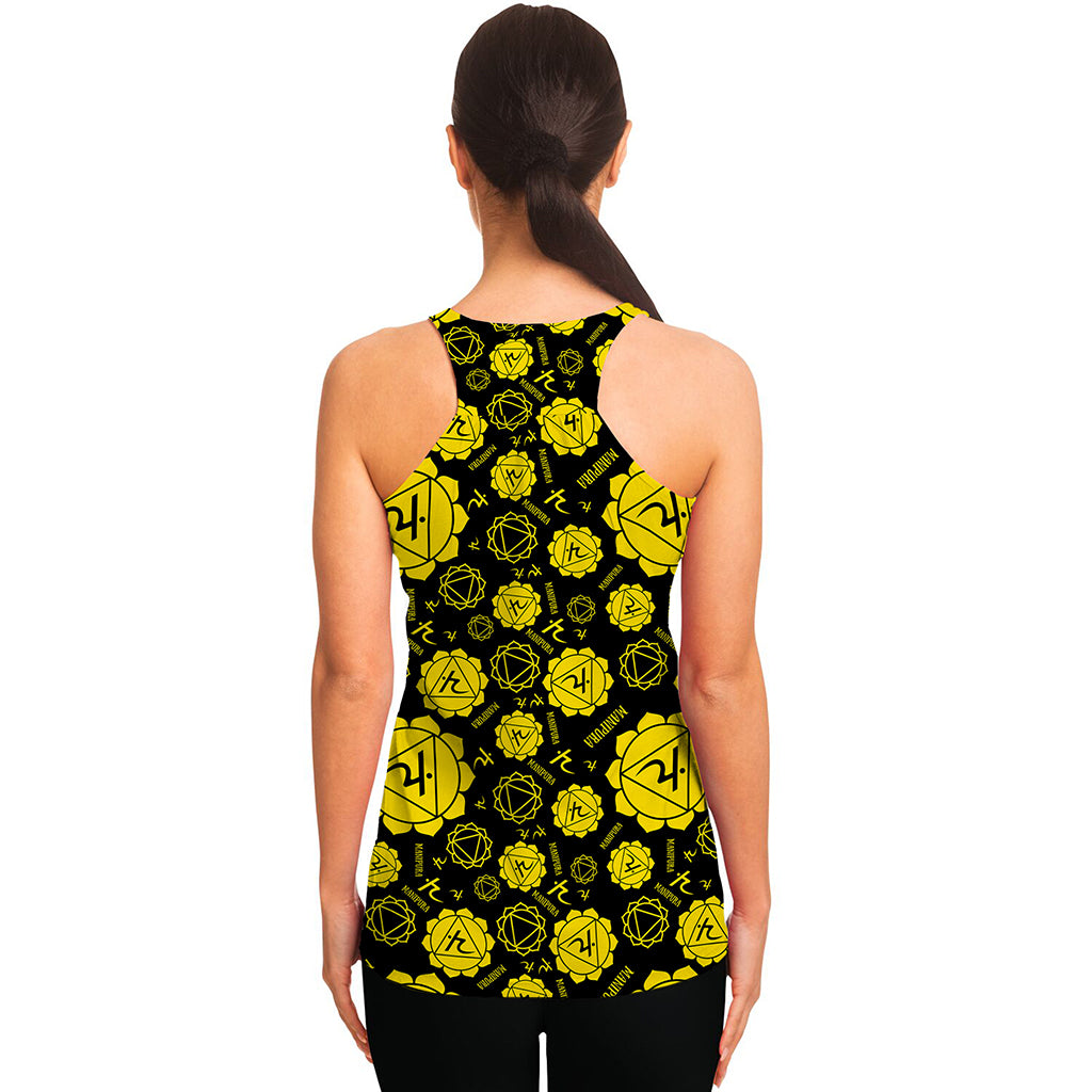 Manipura Chakra Pattern Print Women's Racerback Tank Top