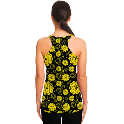 Manipura Chakra Pattern Print Women's Racerback Tank Top