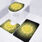 Manipura Chakra Spiritual Print 3 Piece Bath Mat Set