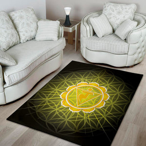 Manipura Chakra Spiritual Print Area Rug