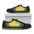 Manipura Chakra Spiritual Print Black Low Top Sneakers