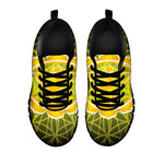 Manipura Chakra Spiritual Print Black Sneakers