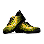 Manipura Chakra Spiritual Print Black Sneakers