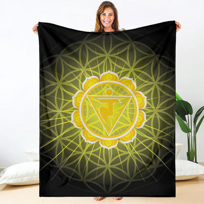 Manipura Chakra Spiritual Print Blanket