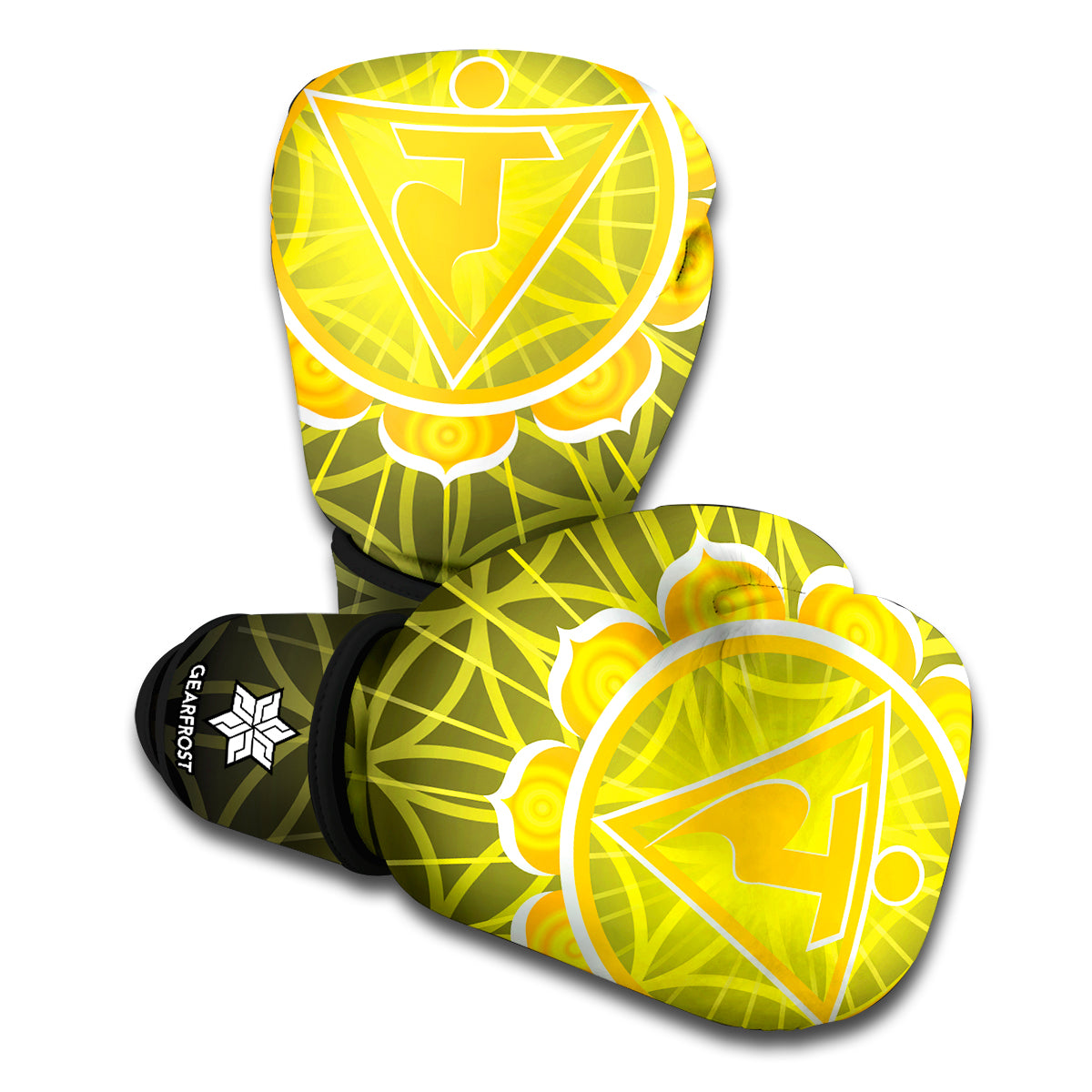 Manipura Chakra Spiritual Print Boxing Gloves