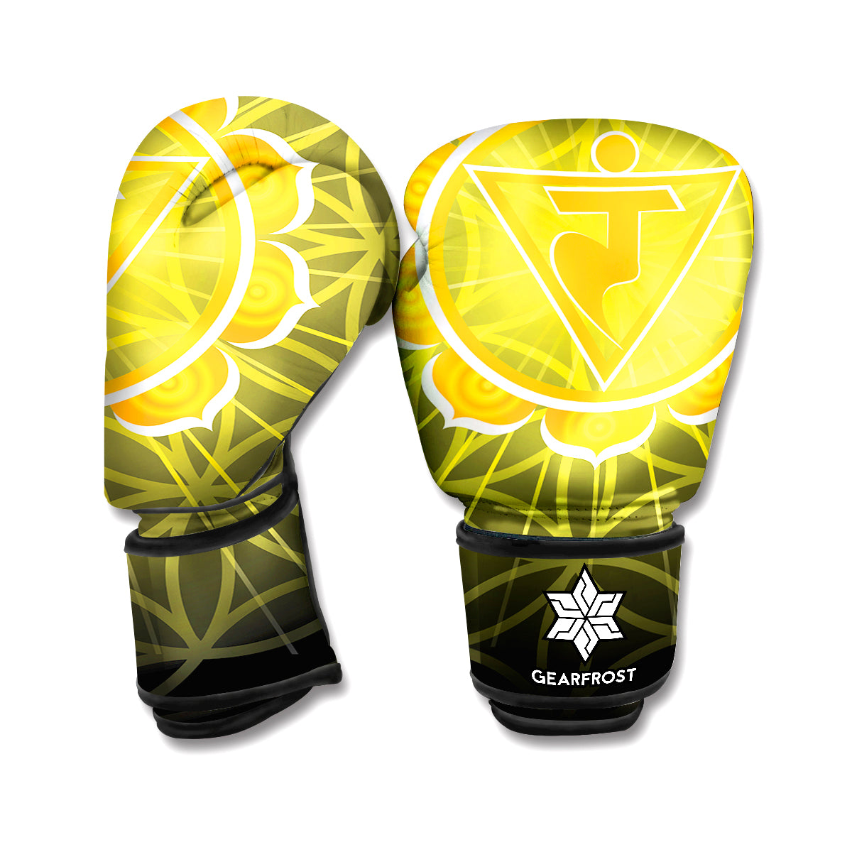 Manipura Chakra Spiritual Print Boxing Gloves