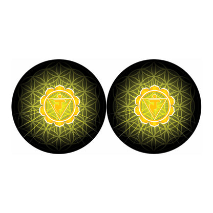 Manipura Chakra Spiritual Print Car Coasters
