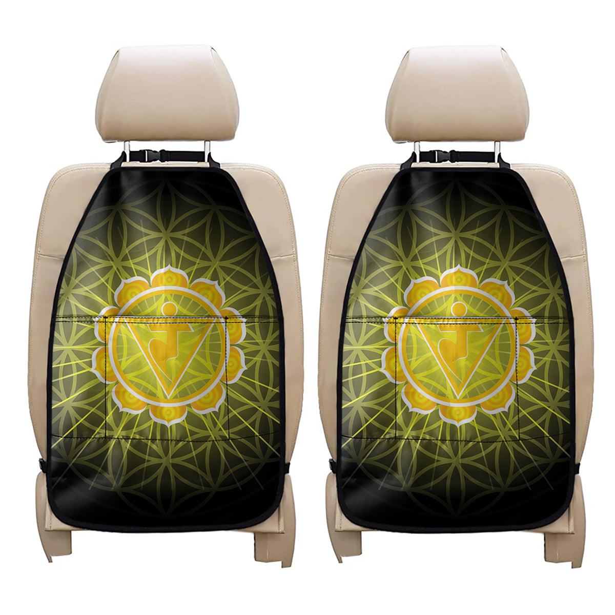 Manipura Chakra Spiritual Print Car Seat Organizers