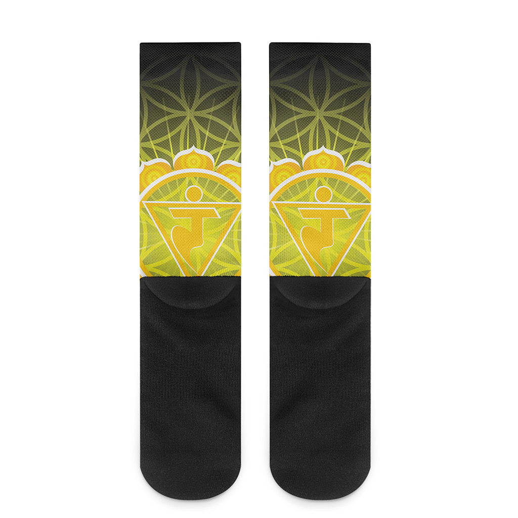 Manipura Chakra Spiritual Print Crew Socks