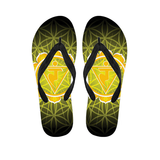 Manipura Chakra Spiritual Print Flip Flops