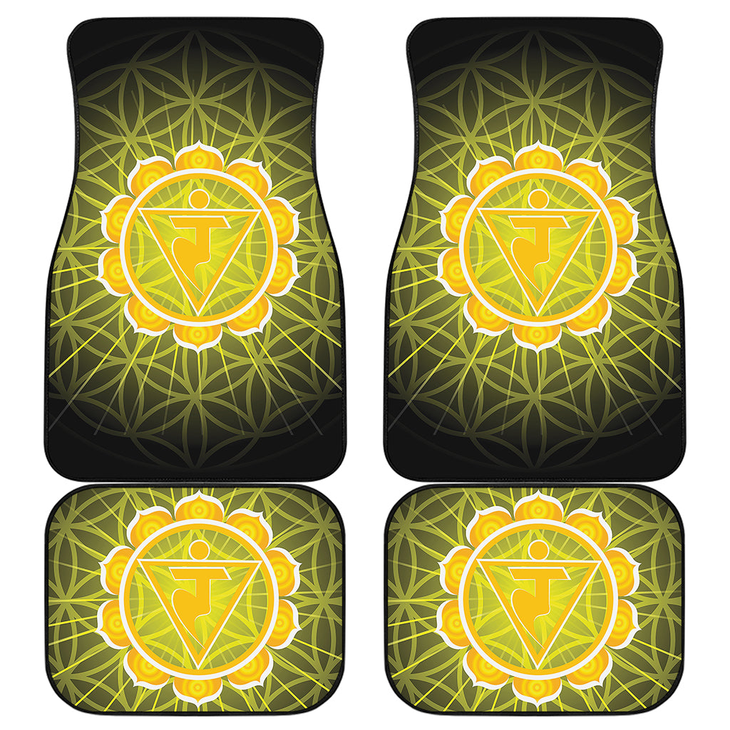 Manipura Chakra Spiritual Print Front and Back Car Floor Mats