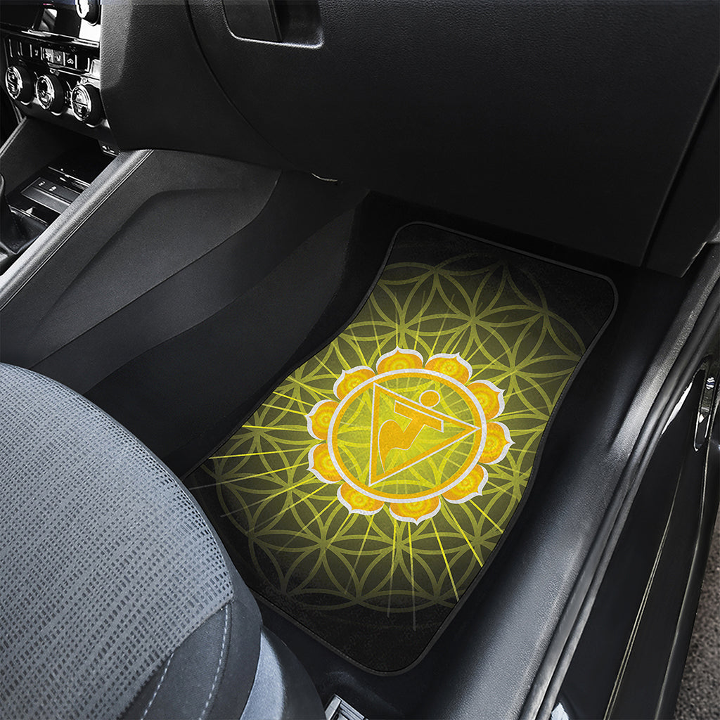 Manipura Chakra Spiritual Print Front and Back Car Floor Mats