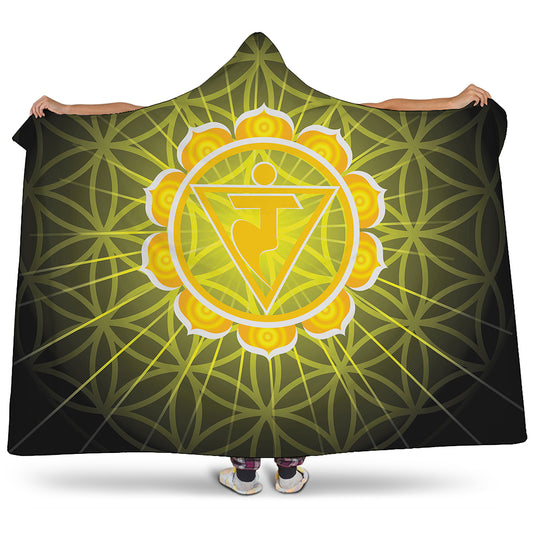 Manipura Chakra Spiritual Print Hooded Blanket