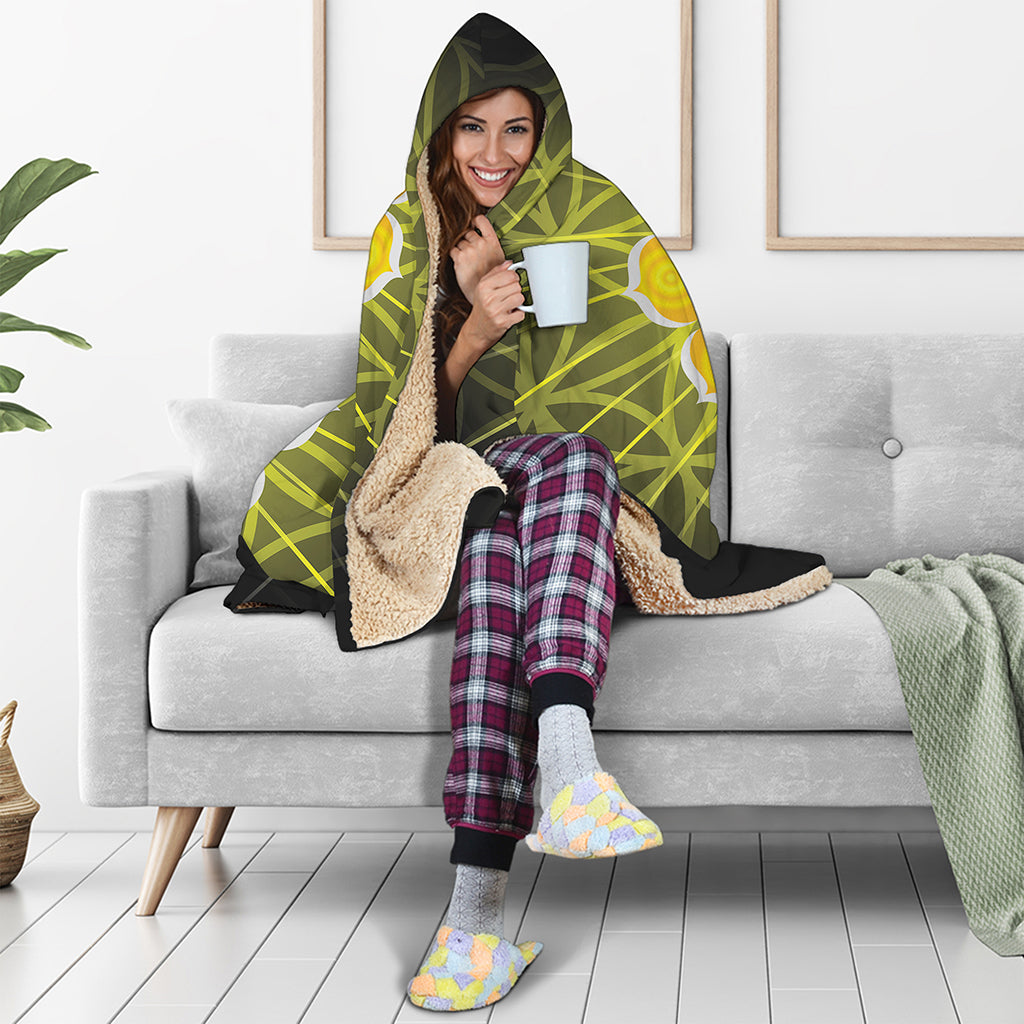 Manipura Chakra Spiritual Print Hooded Blanket