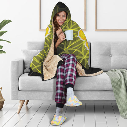 Manipura Chakra Spiritual Print Hooded Blanket