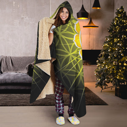 Manipura Chakra Spiritual Print Hooded Blanket
