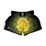 Manipura Chakra Spiritual Print Muay Thai Boxing Shorts
