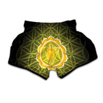 Manipura Chakra Spiritual Print Muay Thai Boxing Shorts
