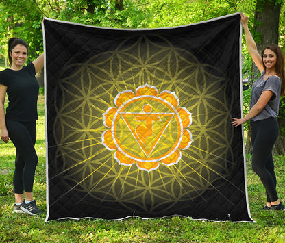 Manipura Chakra Spiritual Print Quilt