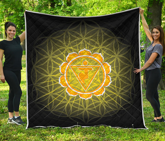 Manipura Chakra Spiritual Print Quilt