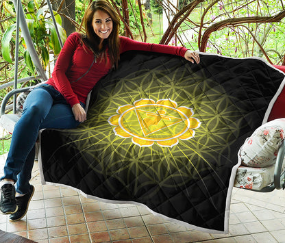 Manipura Chakra Spiritual Print Quilt