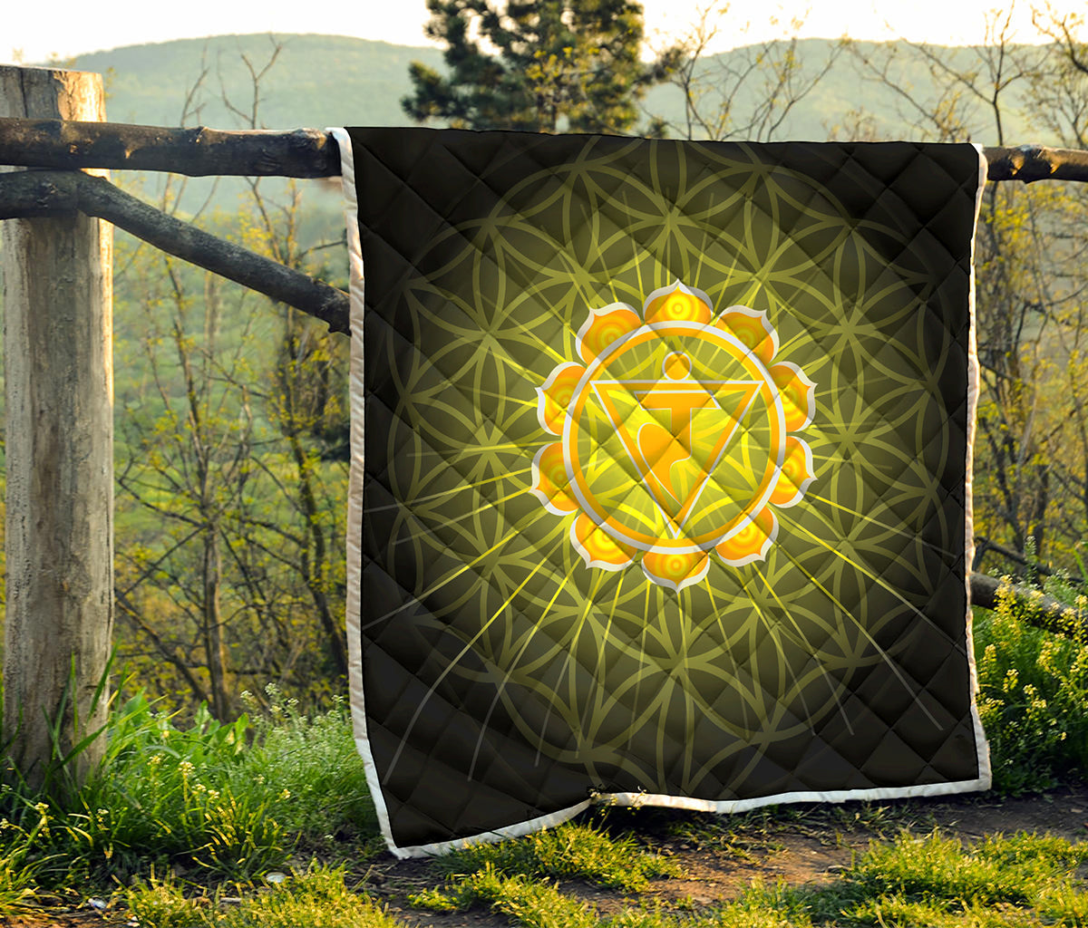Manipura Chakra Spiritual Print Quilt