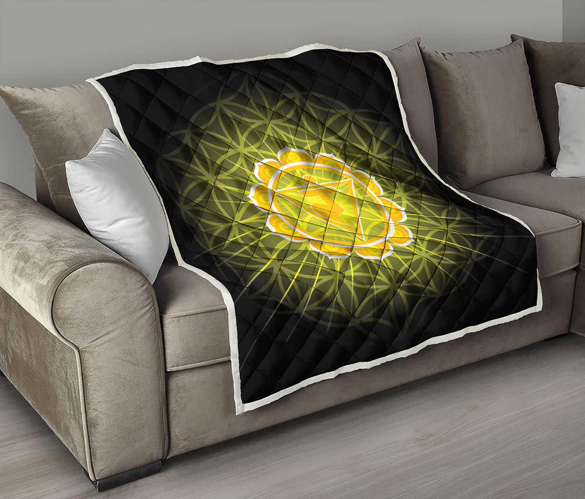 Manipura Chakra Spiritual Print Quilt