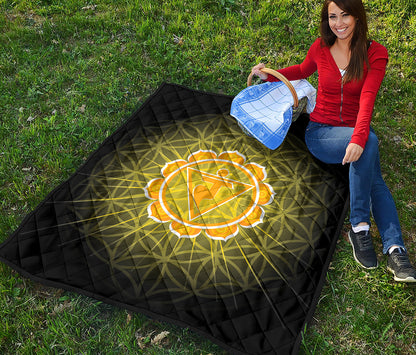 Manipura Chakra Spiritual Print Quilt