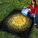 Manipura Chakra Spiritual Print Quilt
