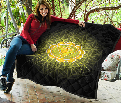 Manipura Chakra Spiritual Print Quilt